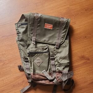 RARE Coleman Army Green Hiking Backpack